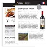 Example image of tasting notes